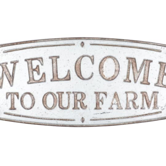 Brown Metal Farmhouse Sign Wall Décor